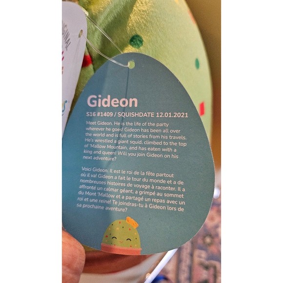 Squishmallows Gideon the Guacamole 16" Stuffed Plush nwt - Picture 3 of 5